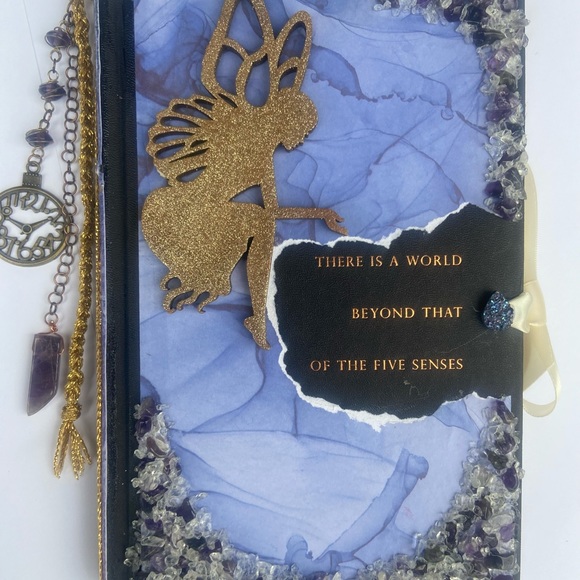Hand Crafted Other - Fairy Junk Journal, Smash Book, Gemstone Gift